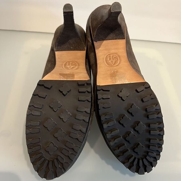 ASH Green Suede Lace Up High Heel Booties Size 39 EU/ 8 US - Picture 9 of 14